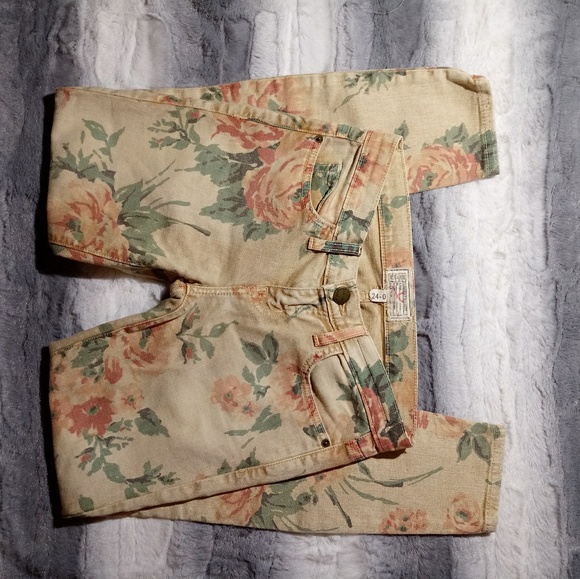 Current/Elliott Haystack Floral Skinny Jeans 24 - Picture 2 of 8